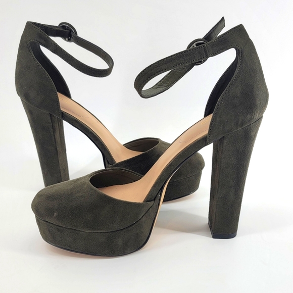 ALDO SUEDE CHUNK HEEL